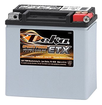PC-ETX14L : Deka 12V ETX Powersports AGM 220CCA 12AH