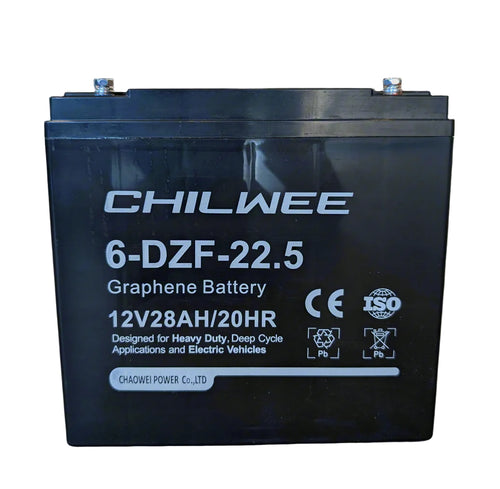 CH-6-DZF-22.5 : Chilwee 6-DZF-22.5 Electric Bike 12V 22.5AH E-Bike Battery