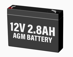 12 Volt 2.8 AH AGM Battery