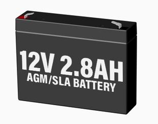 12 Volt 2.8 AH AGM Battery