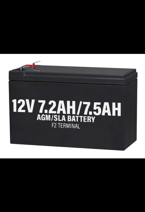 12 Volt 7.2AH / 7.5AH SLA Battery F1 Terminal