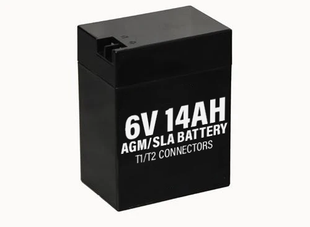 Enerwatt 6V 14AH AGM Battery T1 / T2 Connectors