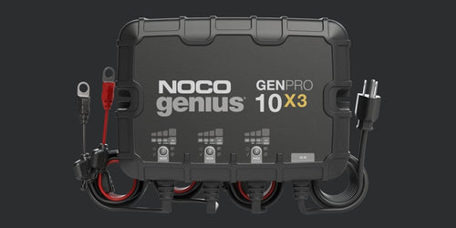 NO-GENPRO10X3 : Noco 3-Bank, 30-Amp On-Board Battery Charger (10-Amps Per Bank), Battery Maintainer, and Battery Desulfator with Temperature Compensation