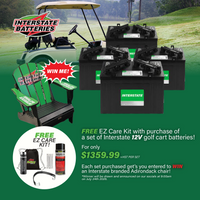 Interstate 12V Golf Cart Battery Set