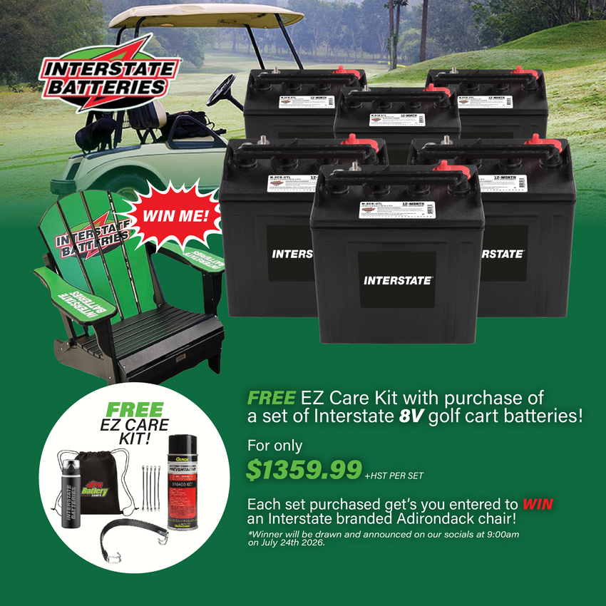 Interstate 8 Volt Golf Cart Battery Set
