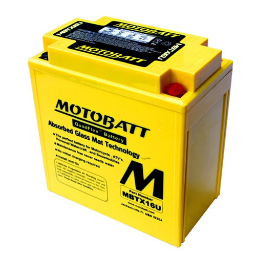 MBTX16U : Motobatt 12V 250CCA 19AH Powersport Battery