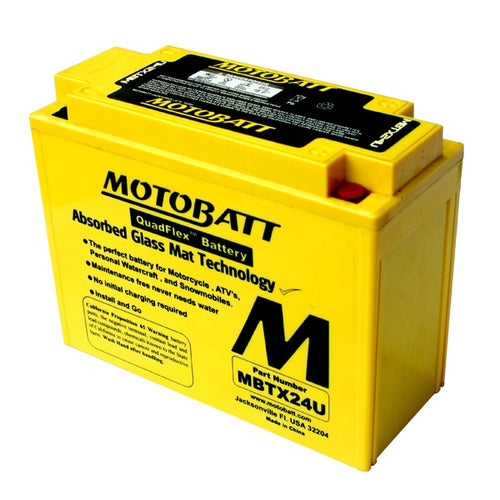 MBTX24U : Motobatt 12V 300CCA 25AH Powersport Battery